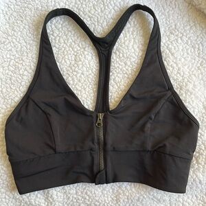 Lululemon Front Zip Sports Bra Size 6 Gently Used Black